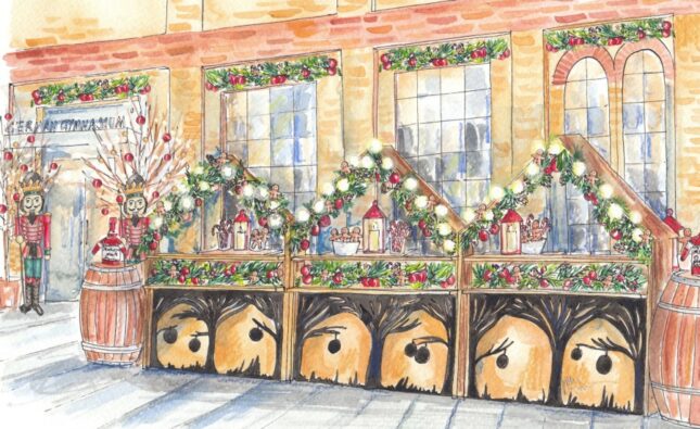 Gingerbread Terrace at German Gymnasium