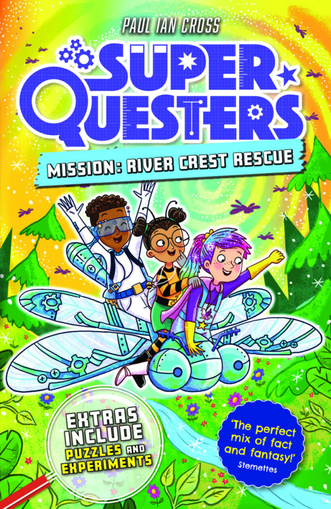 Cover of SuperQuesters Mission: River Crest Rescue by Paul Ian Cross, a children’s book published by QuestFriendz