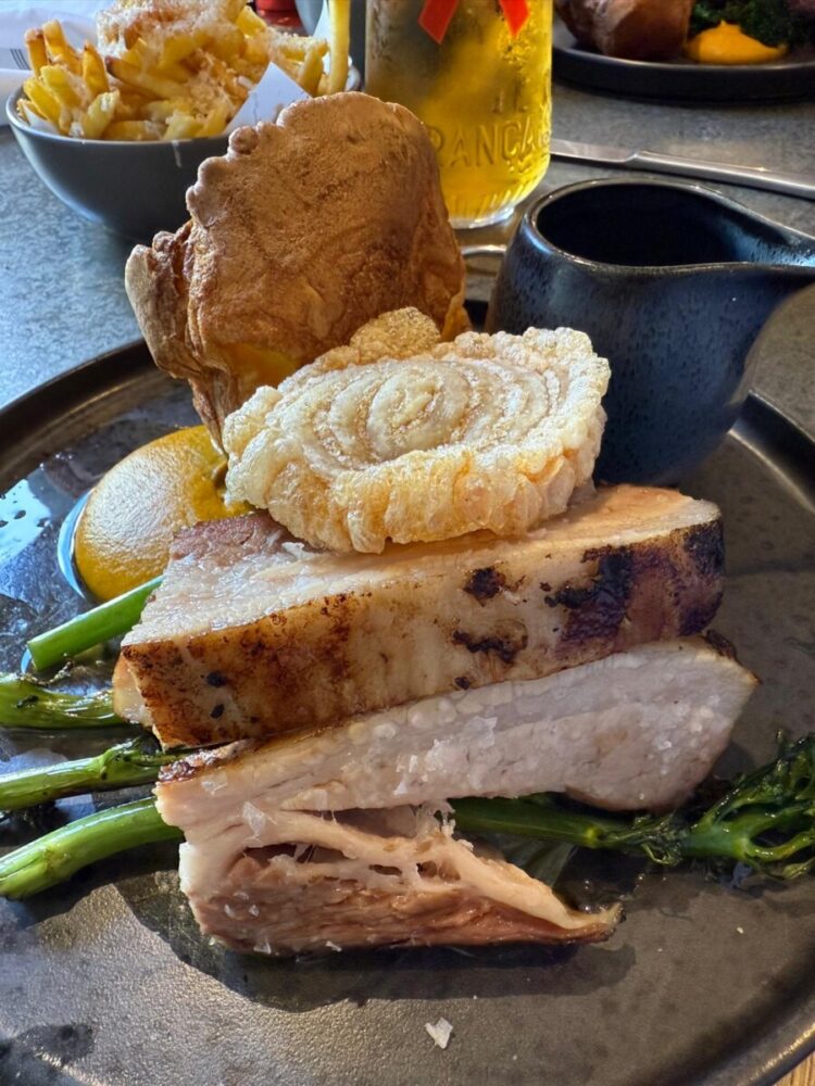The Duke Henley Sunday Roast Oxfordshire pork belly
