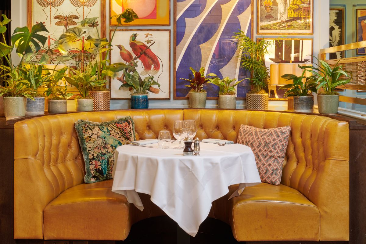 Banquette Seating at The Ivy Winchester Brasserie