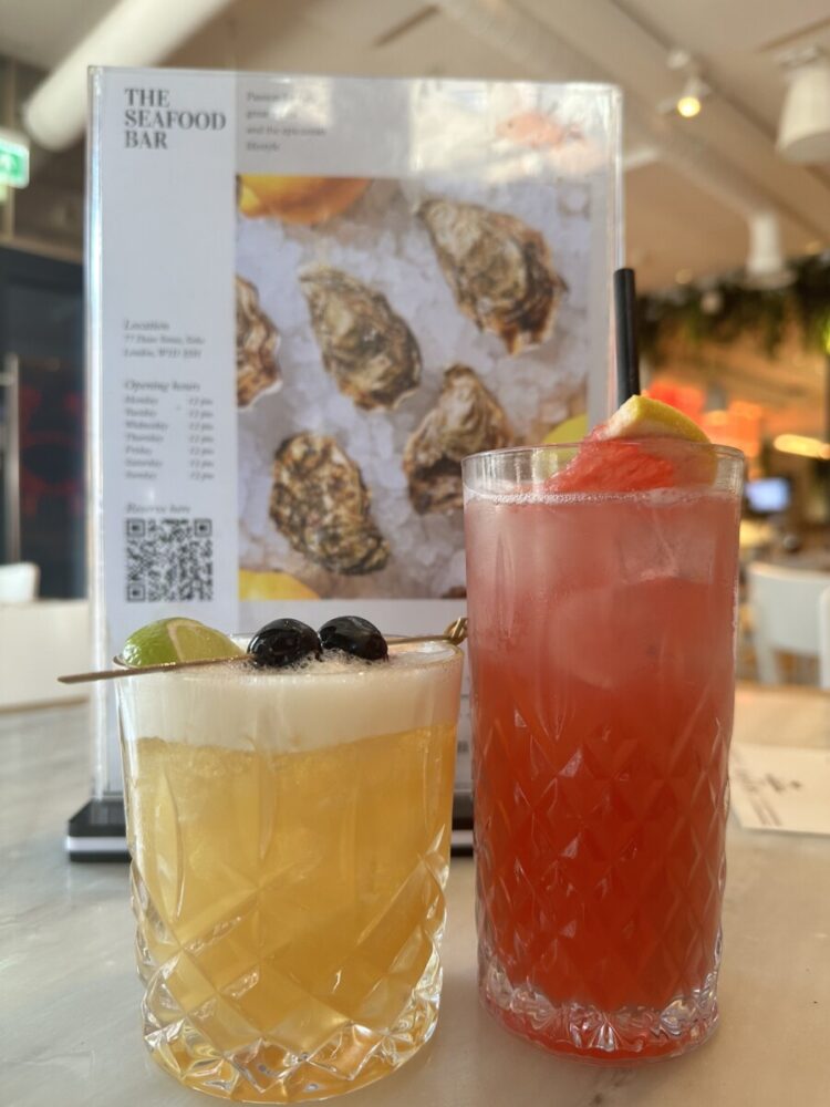 Drinks at The Seafood Bar London